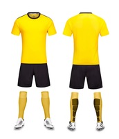 2017新款速干面料短袖训练服套装光板足球队服球套装男款批发可印号